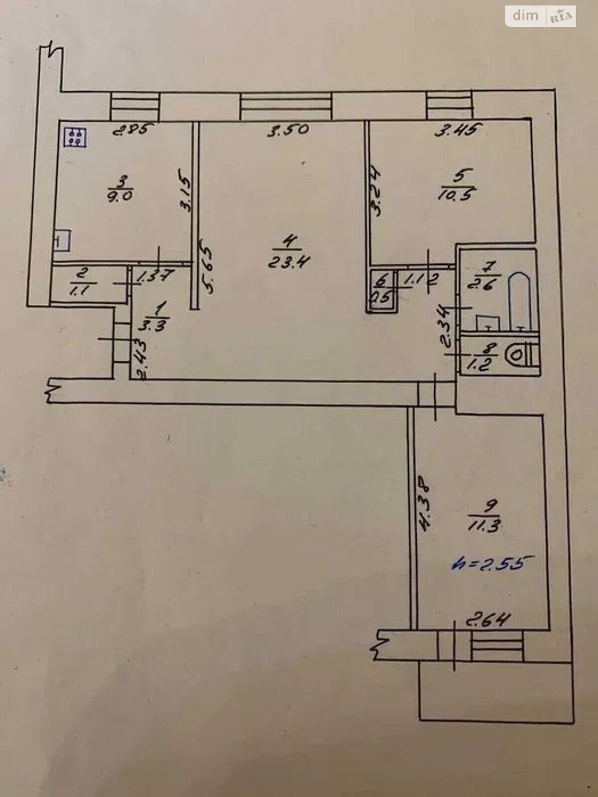 Продажа трехкомнатной квартиры в Полтаве, на ул. Решетиловская, район Браилки фото 1