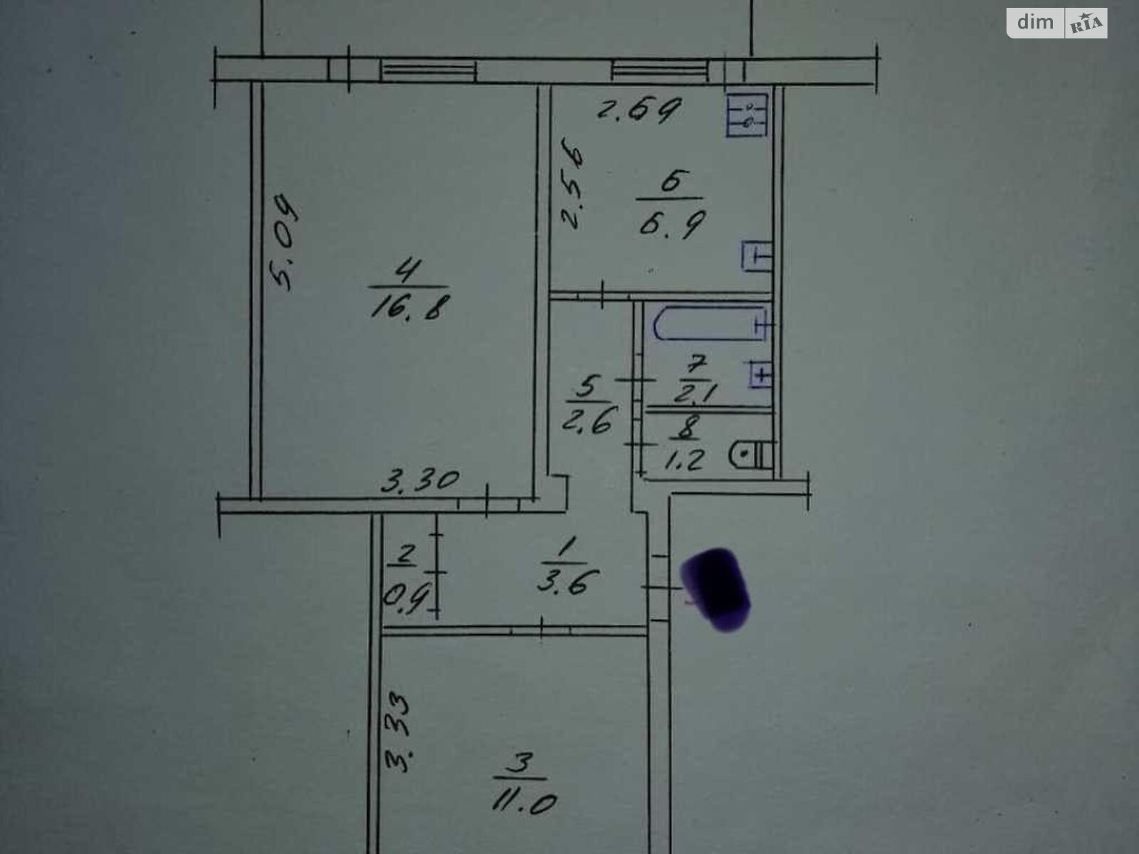Продажа двухкомнатной квартиры в Полтаве, на ул. Космическая 2, район Половки фото 1