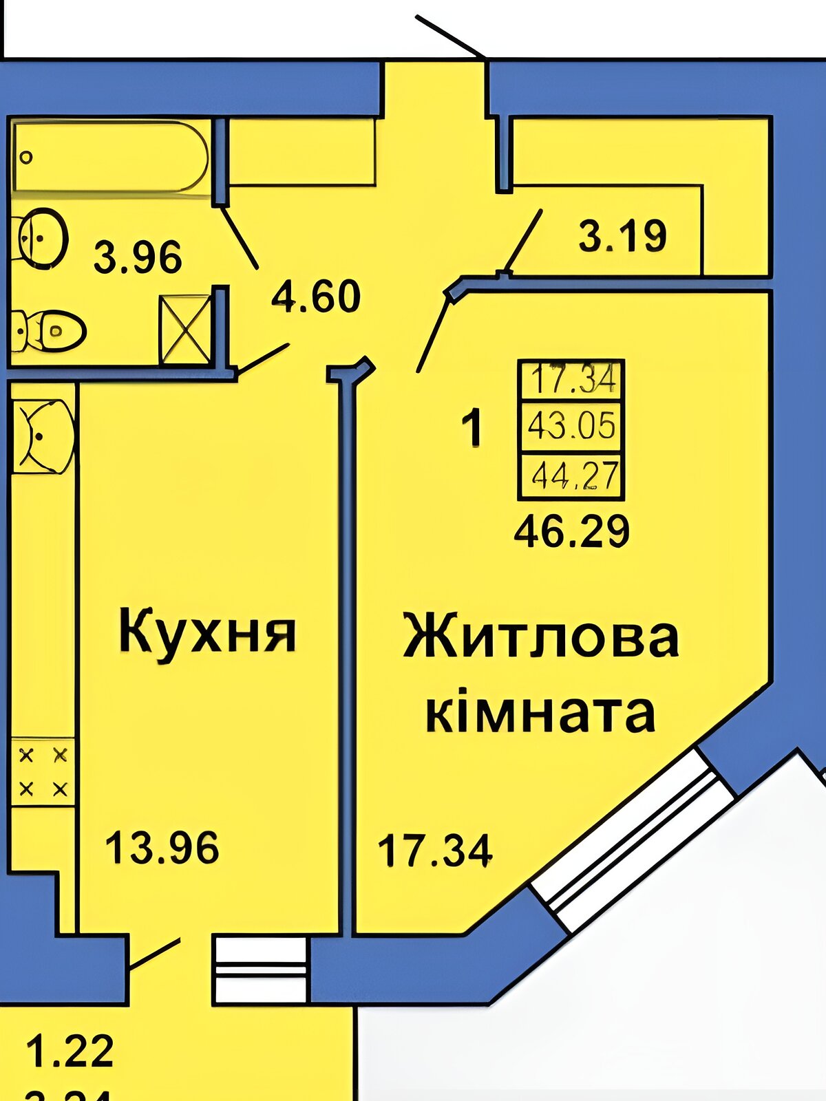 Продаж однокімнатної квартири в Полтаві, на вул. Весняна 9, район Пушкарівка фото 1