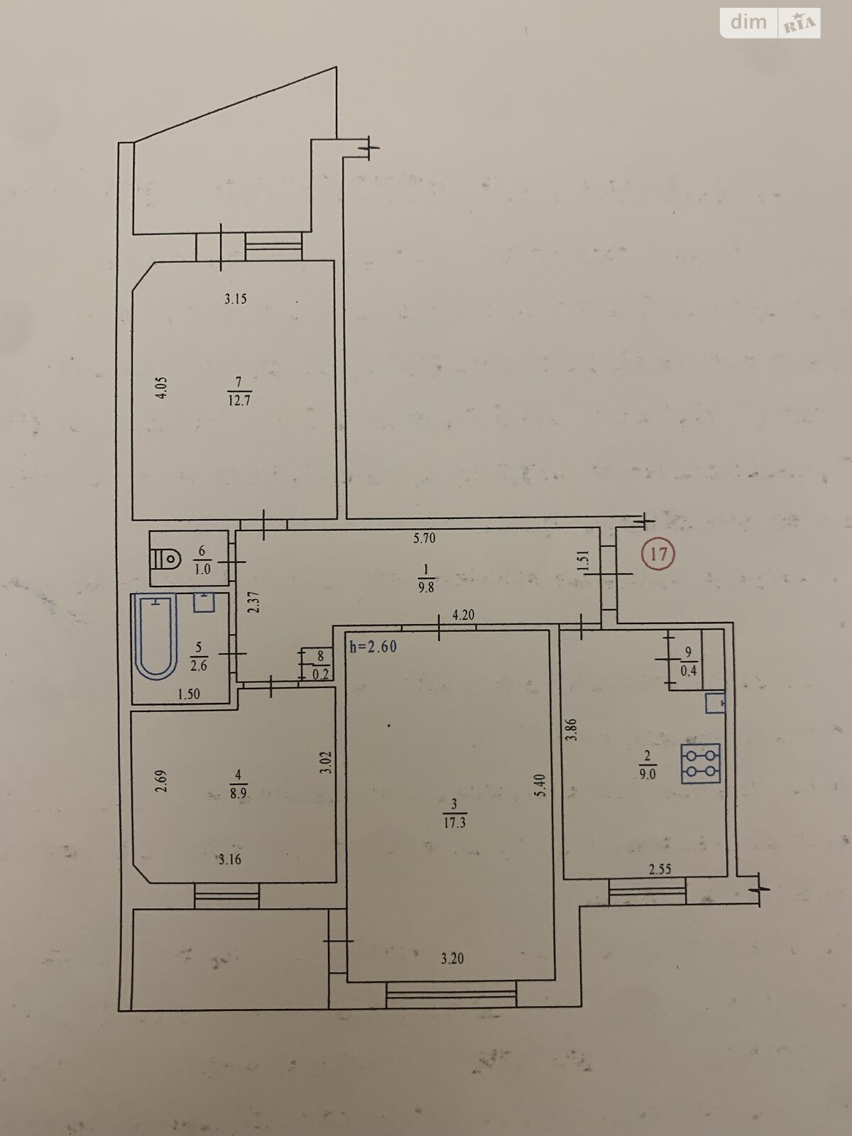 Продаж трикімнатної квартири в Полтаві, на бул. Щепотьєва 12, район Сади 3 (Огнівка) фото 1