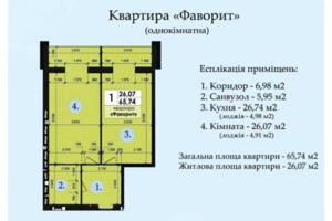 Продаж однокімнатної квартири в Полтаві, на вул. Геннадія Біліченка, район Шевченківський (Жовтневий) фото 2