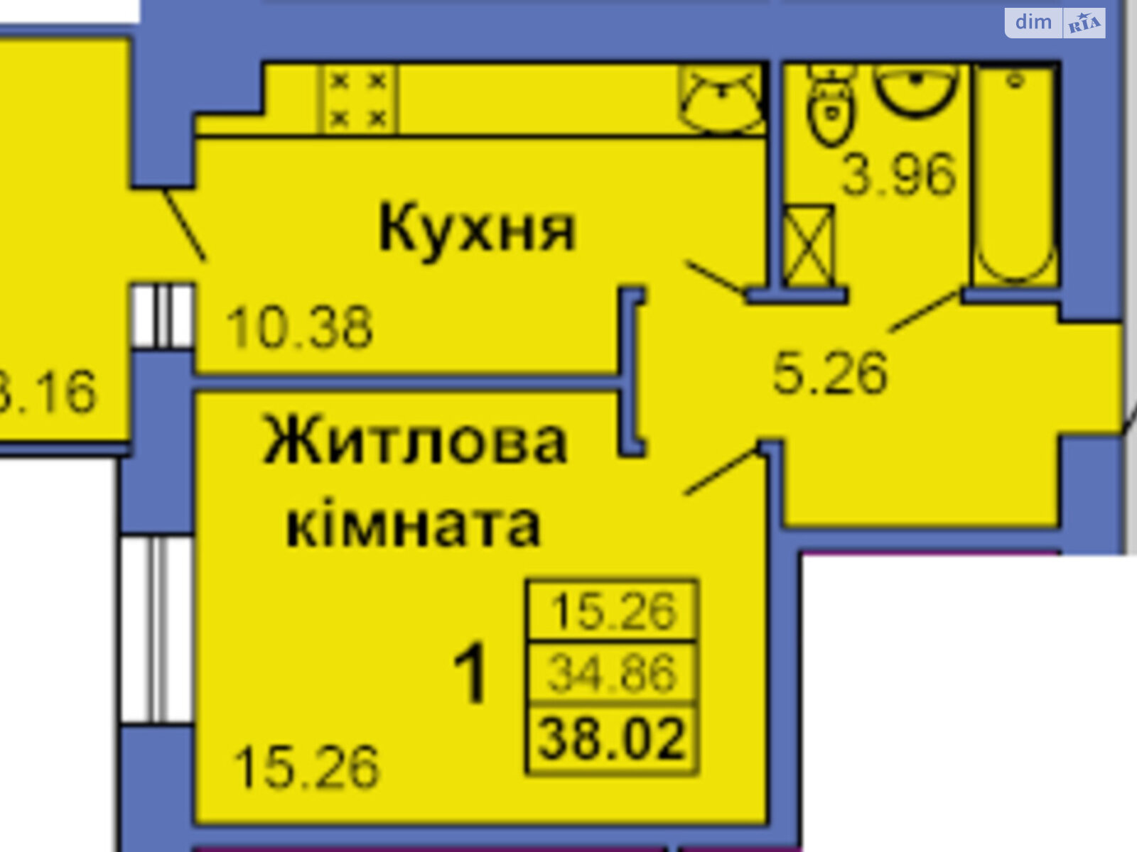 Продажа однокомнатной квартиры в Полтаве, на ул. Героев Украины 6А, кв. 209, район Шевченковский (Октябрьский) фото 1