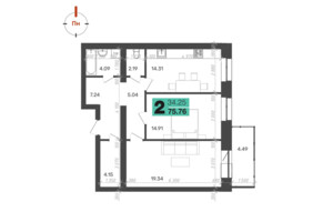 Продажа двухкомнатной квартиры в Полтаве, на ул. Великотырновская 9А, район Автовокзал фото 2 Продажа двухкомнатной квартиры в Полтаве, на ул. Великотырновская 9А, район Автовокзал фото 2