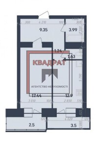 Продажа однокомнатной квартиры в Полтаве, на ул. Олександра Оксанченка, район Шевченковский (Октябрьский) фото 2