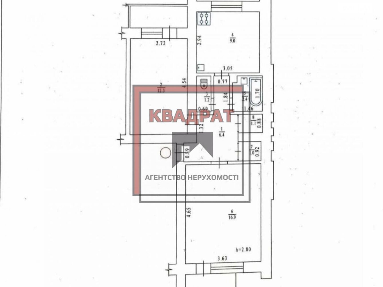 Продажа двухкомнатной квартиры в Полтаве, на ул. Грушевского Михаила, район Шевченковский (Октябрьский) фото 1