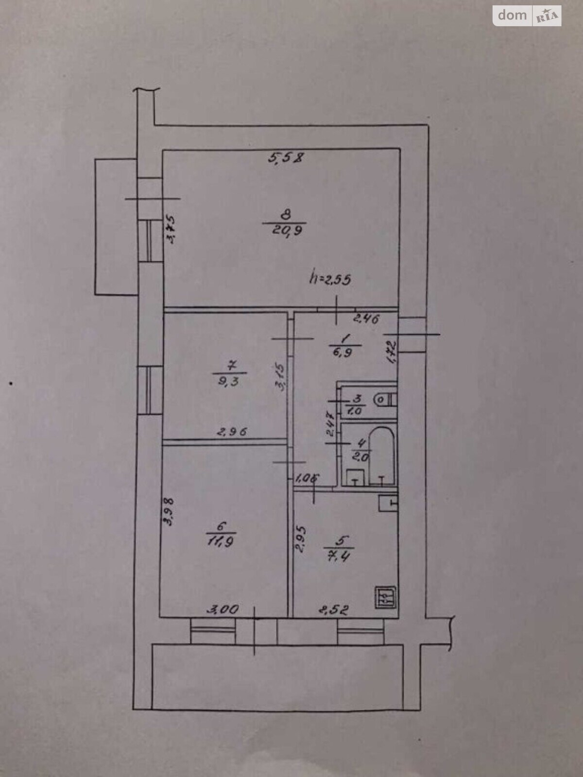 Продаж трикімнатної квартири в Полтаві, на вул. Лідова, район Центр фото 1