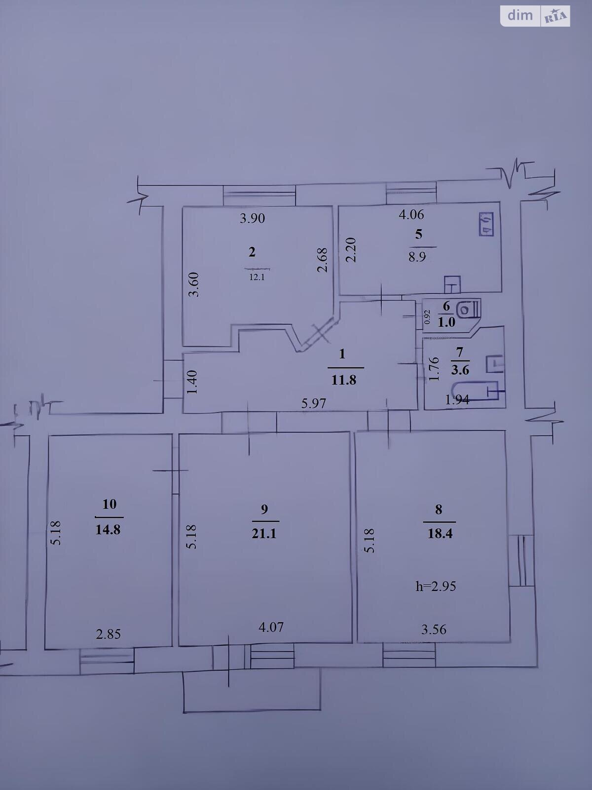 Продаж чотирикімнатної квартири в Полтаві, на вул. Івана Нечуя-Левицького, район Центр фото 1