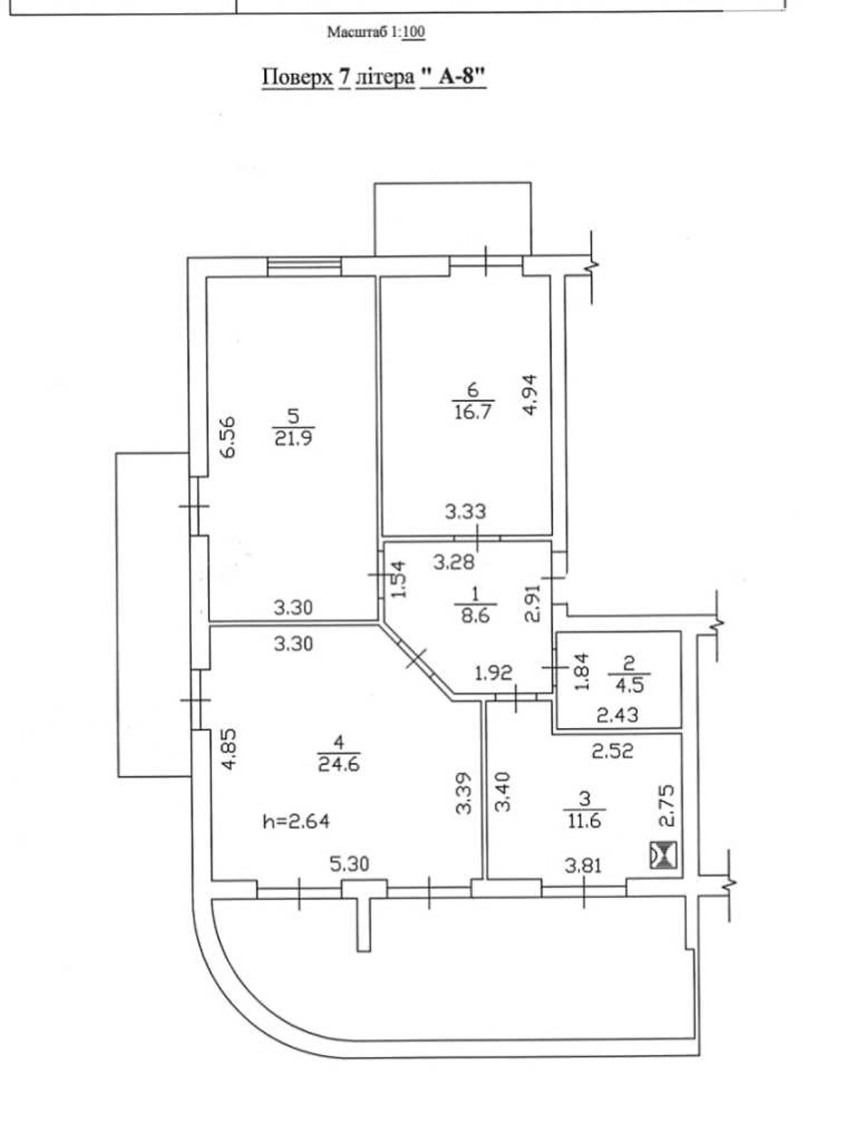 Продаж трикімнатної квартири в Полтаві, на вул. Шевченка 96А, район Центр фото 1
