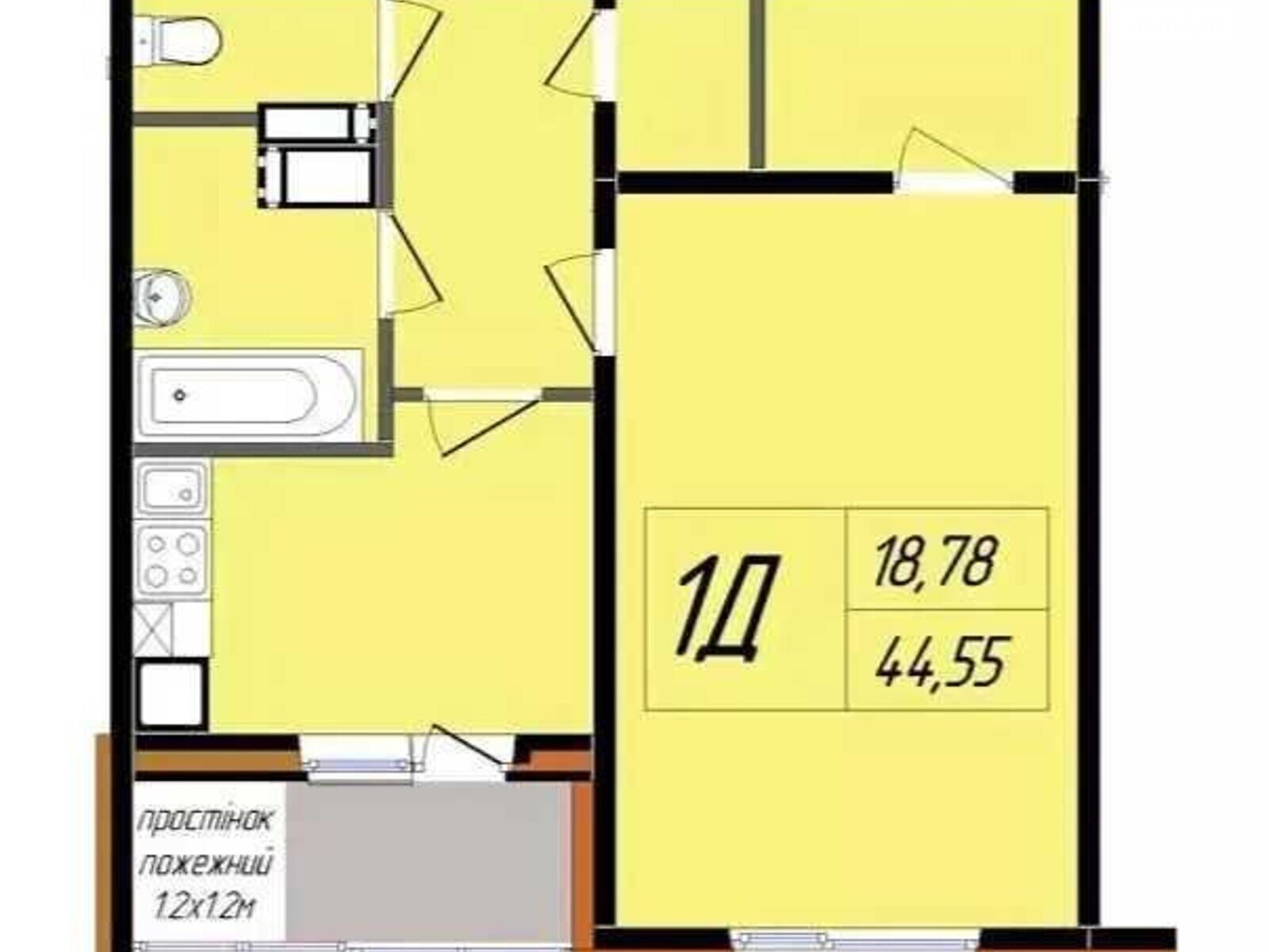 Продаж однокімнатної квартири в Полтаві, на вул. Половка 83А, район Юрівка фото 1
