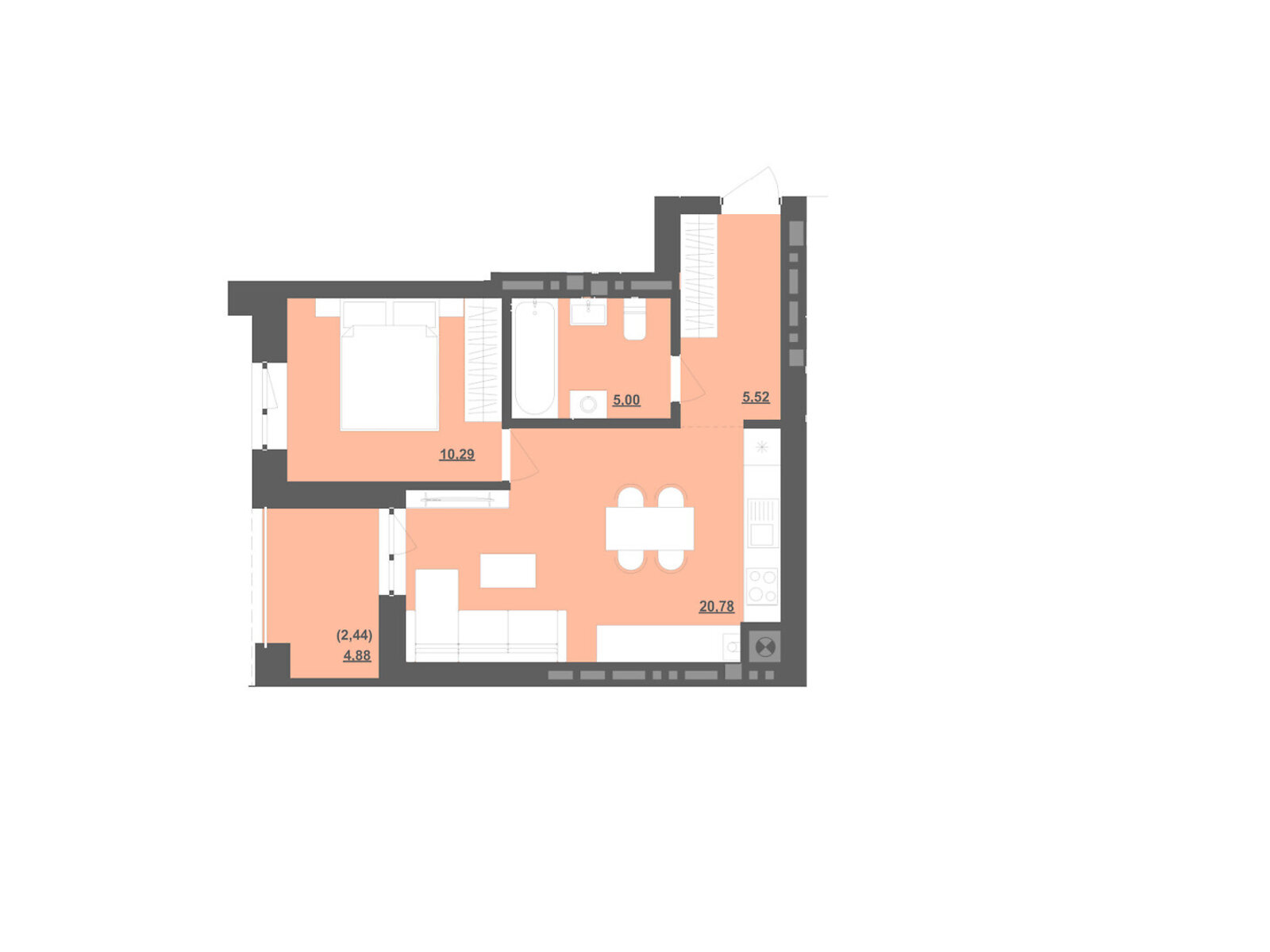 Продажа однокомнатной квартиры в Пустомытах, на ул. Садовая, фото 1