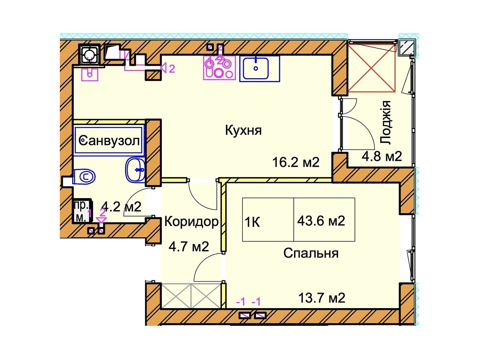 Продаж однокімнатної квартири в Рівному, на вул. Чорновола В'ячеслава 94В-94Д, район Басів Кут фото 1