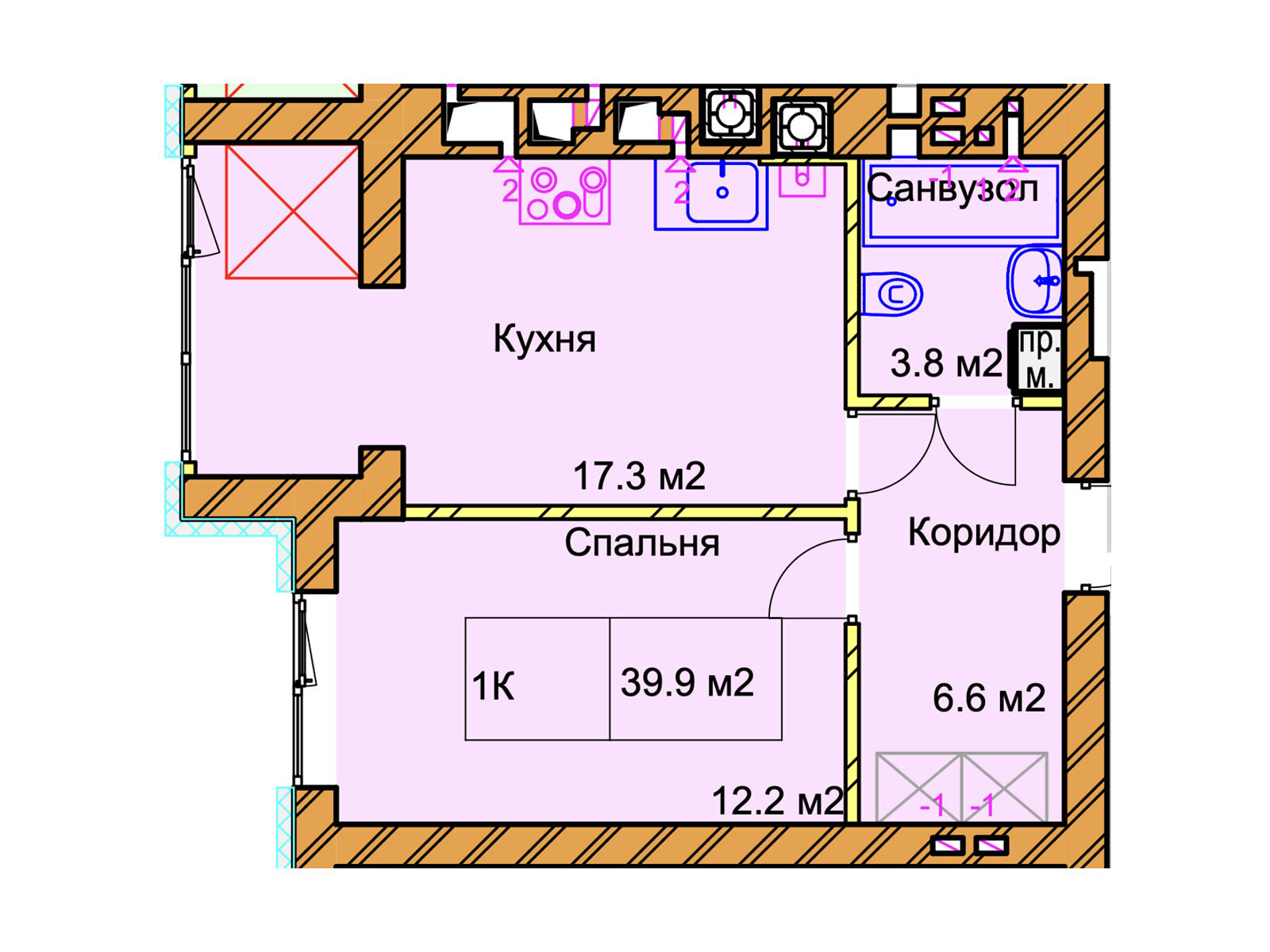 Продаж однокімнатної квартири в Рівному, на вул. Чорновола В'ячеслава 94В-94Д, район Басів Кут фото 1