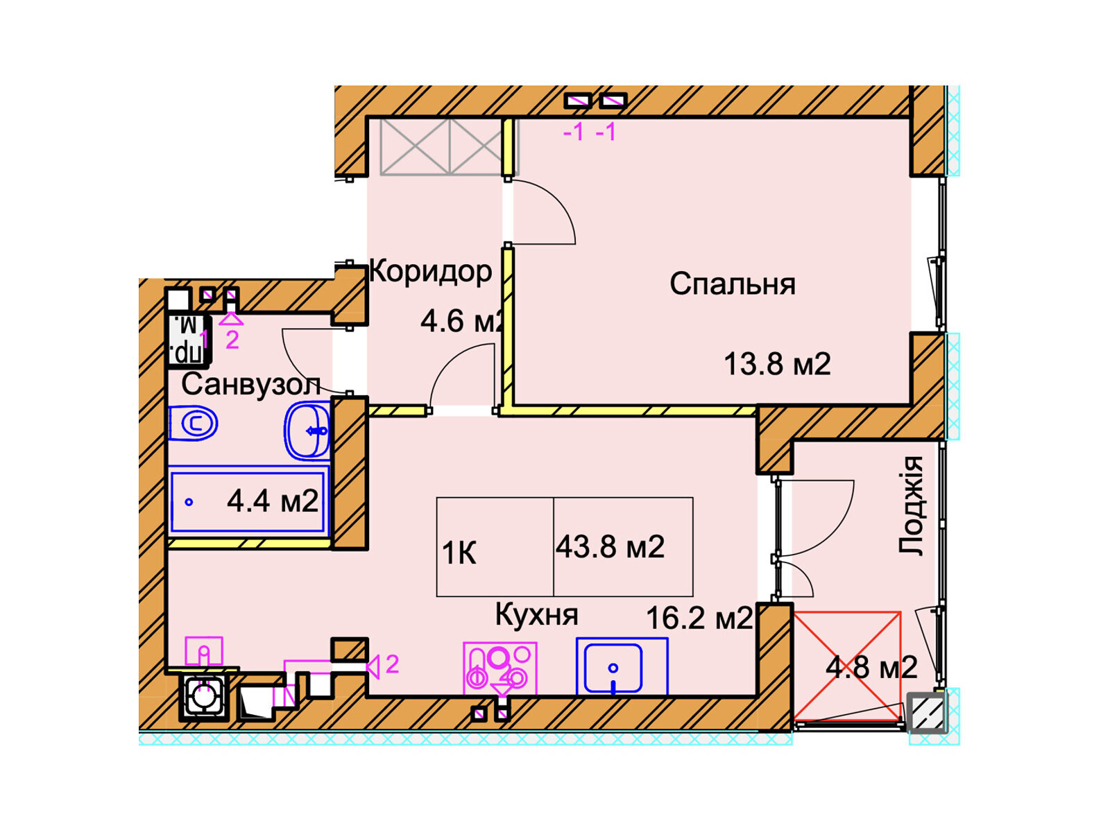 Продажа однокомнатной квартиры в Ровно, на ул. Черновола Вячеслава 94В-94Д, район Басов Угол фото 1