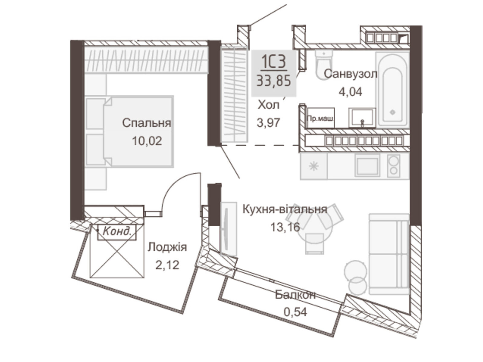 Продажа однокомнатной квартиры в Ровно, на ул. Вышиванки 2, фото 1