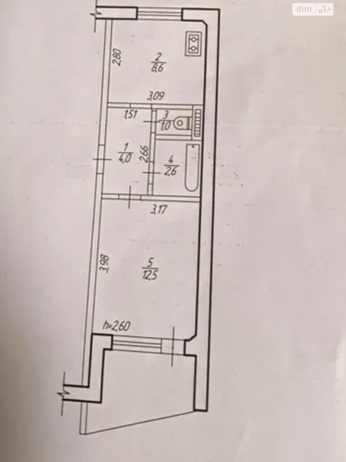 Продаж однокімнатної квартири в Рівному, на вул. Мельника Андрія, район Північний фото 1