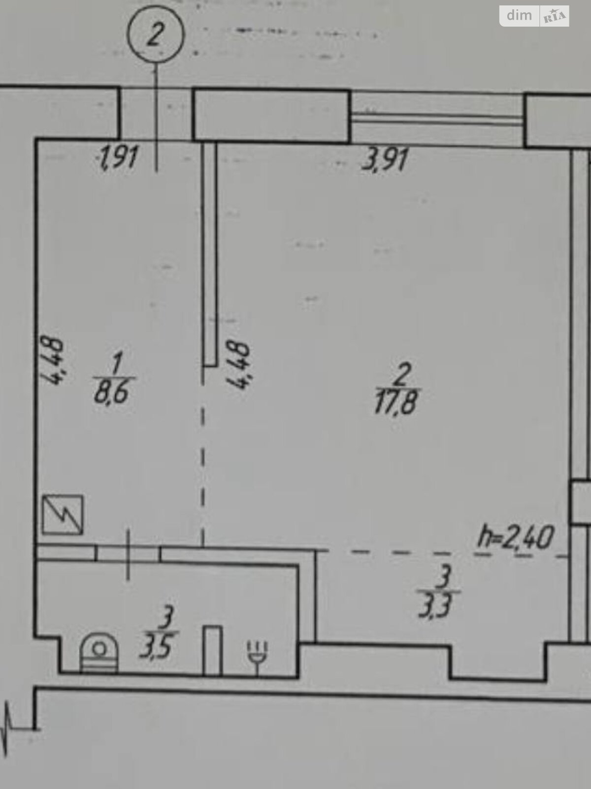 Продаж однокімнатної квартири в Тинном, на вул. Віталія Стиби 6, кв. 2, район Тинне фото 1