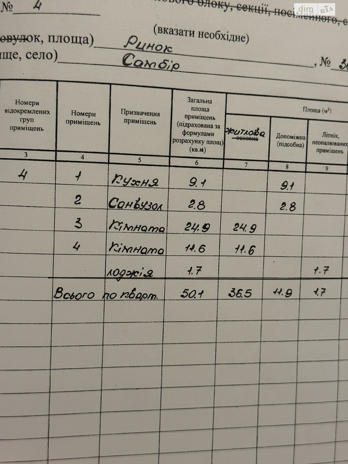 Продажа двухкомнатной квартиры в Самборе, на пл. Рынок 30, кв. 4, фото 1