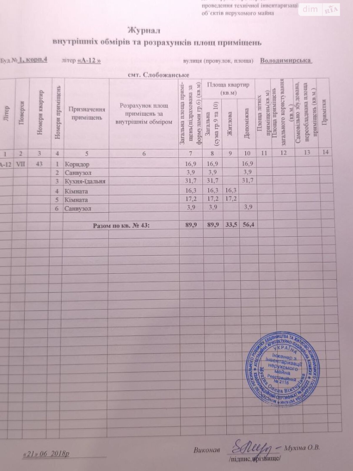 Продажа трехкомнатной квартиры в Слобожанском, на ул. Владимирская 1 корпус 4, кв. 43, фото 1