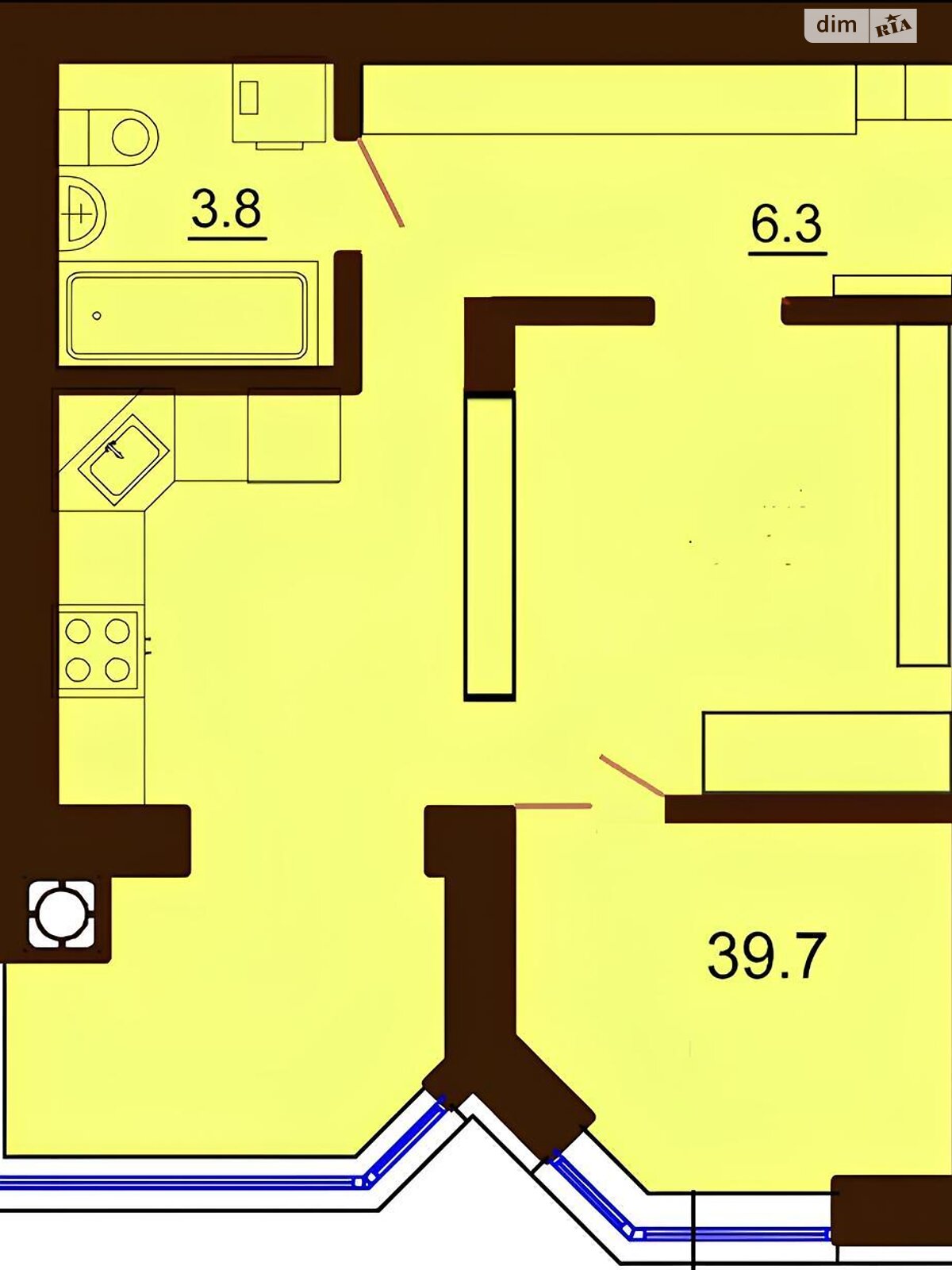Продажа однокомнатной квартиры в Софиевской Борщаговке, на ул. Братская 12, фото 1