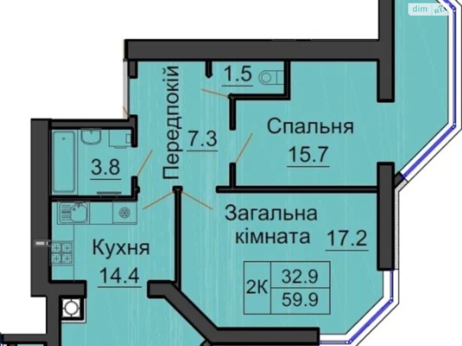 Продажа двухкомнатной квартиры в Софиевской Борщаговке, на ул. Молодёжная 7, фото 1 Продажа двухкомнатной квартиры в Софиевской Борщаговке, на ул. Молодёжная 7, фото 1
