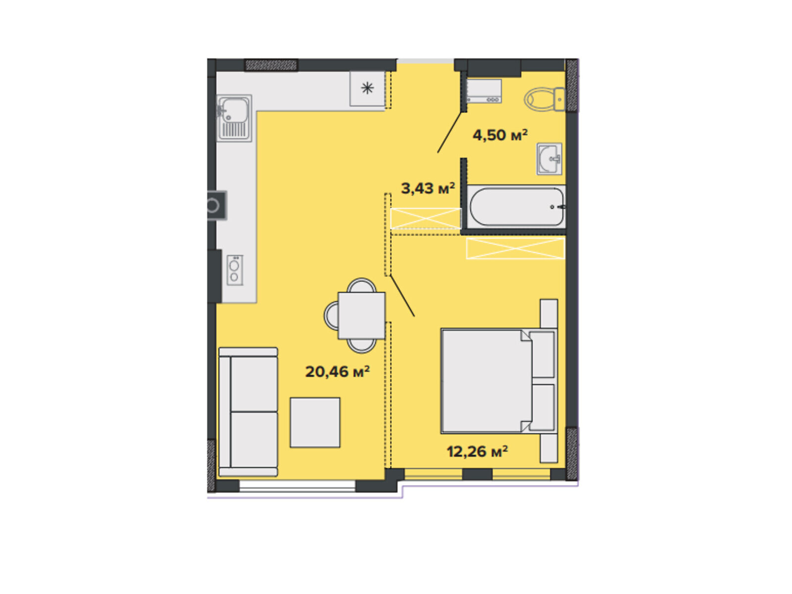 Продаж однокімнатної квартири в Софіївській Борщагівці, на вул. Поліська 2Б, фото 1 Продаж однокімнатної квартири в Софіївській Борщагівці, на вул. Поліська 2Б, фото 1