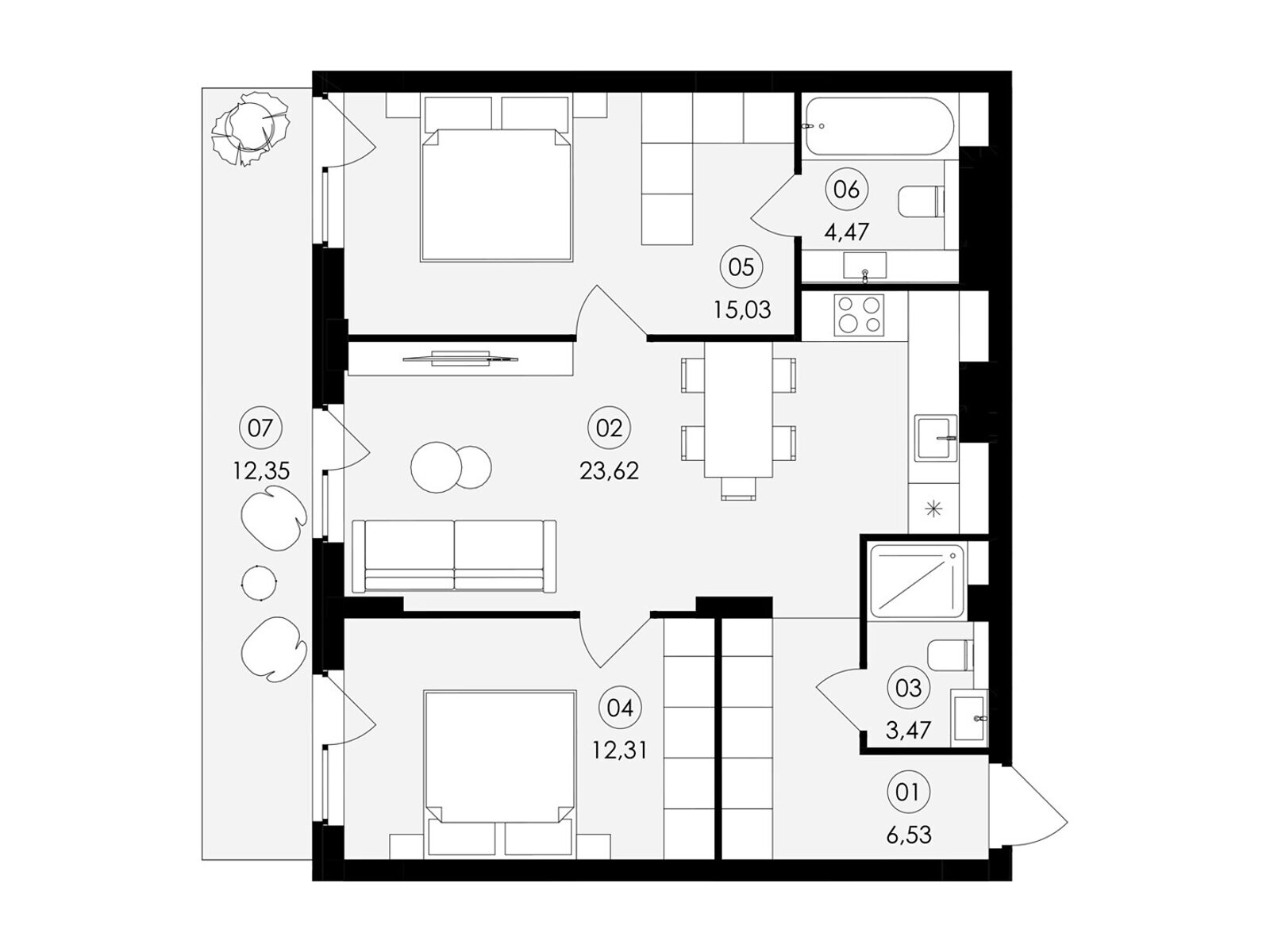 Продаж двокімнатної квартири в Сокільниках, на вул. Героїв Майдану, фото 1