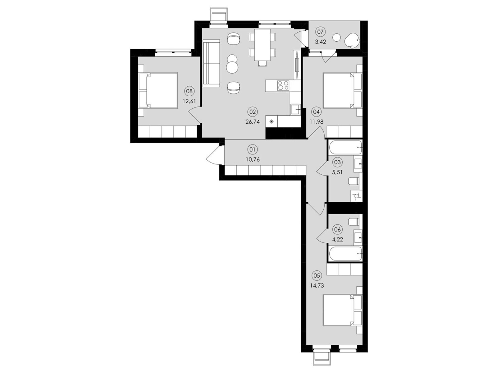 Продаж трикімнатної квартири в Сокільниках, на вул. Героїв Майдану, фото 1 Продаж трикімнатної квартири в Сокільниках, на вул. Героїв Майдану, фото 1
