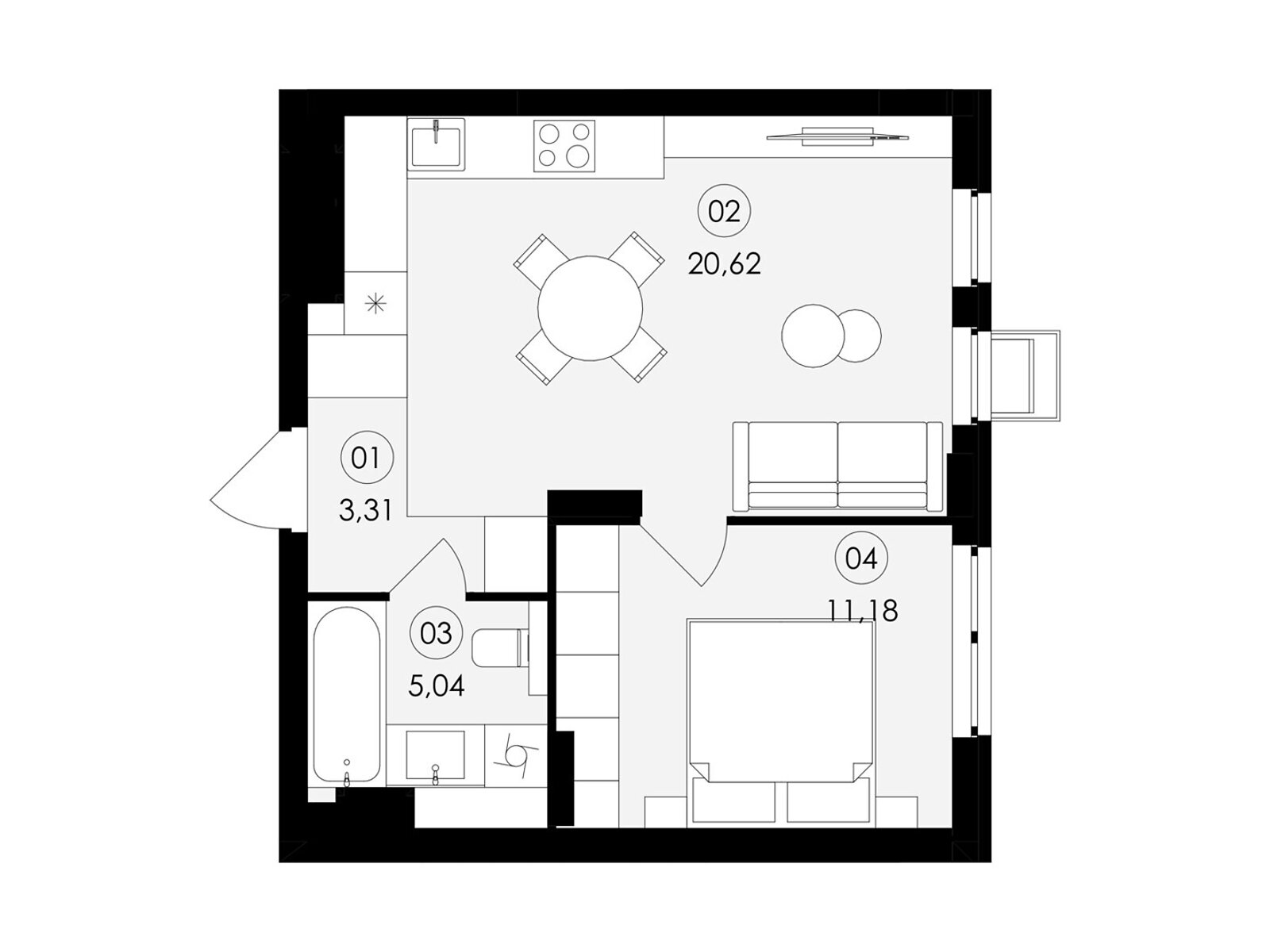 Продаж двокімнатної квартири в Сокільниках, на вул. Героїв Майдану, фото 1