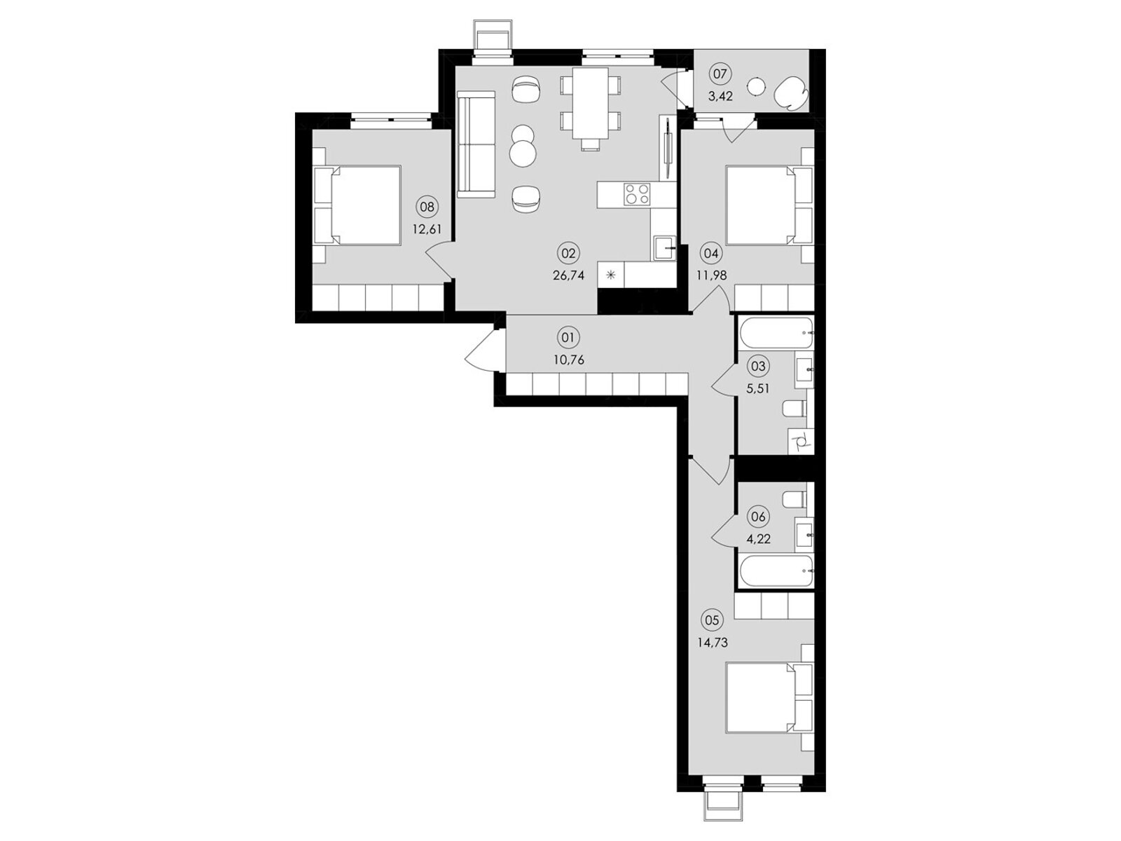 Продаж трикімнатної квартири в Сокільниках, на вул. Героїв Майдану, фото 1 Продаж трикімнатної квартири в Сокільниках, на вул. Героїв Майдану, фото 1