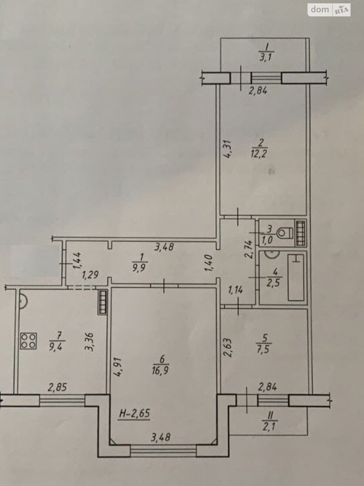 Продажа трехкомнатной квартиры в Сумах, на ул. Колпака, район Ковпаковский фото 1