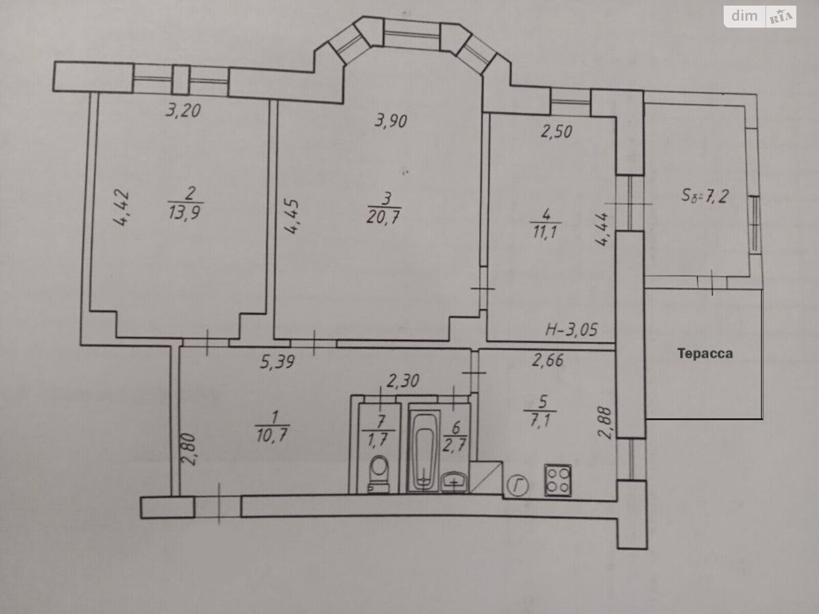 Продаж трикімнатної квартири в Сумах, на вул. Курська, фото 1