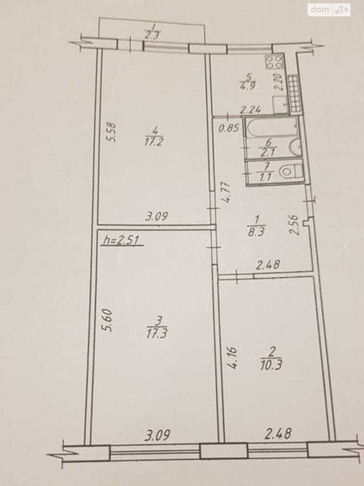 Продаж трикімнатної квартири в Сумах, на вул. Реміснича, район Металургів фото 1