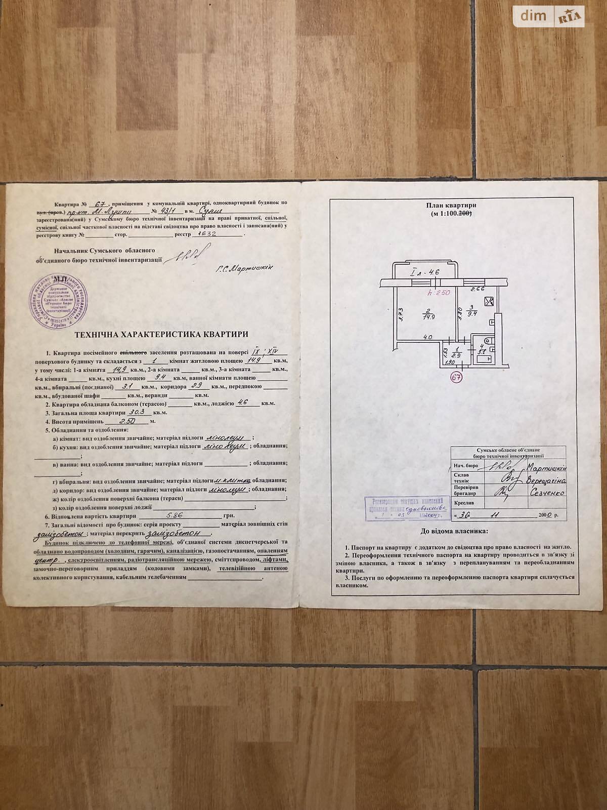 Продажа однокомнатной квартиры в Сумах, на просп. Михаила Лушпы 43/1, кв. 67, район Заречный фото 1