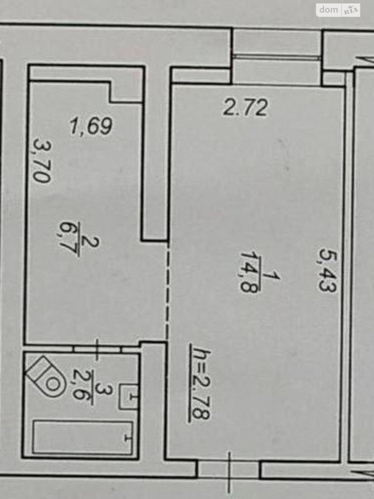 Продаж однокімнатної квартири в Сумах, на пл. Привокзальна, район Зарічний фото 1