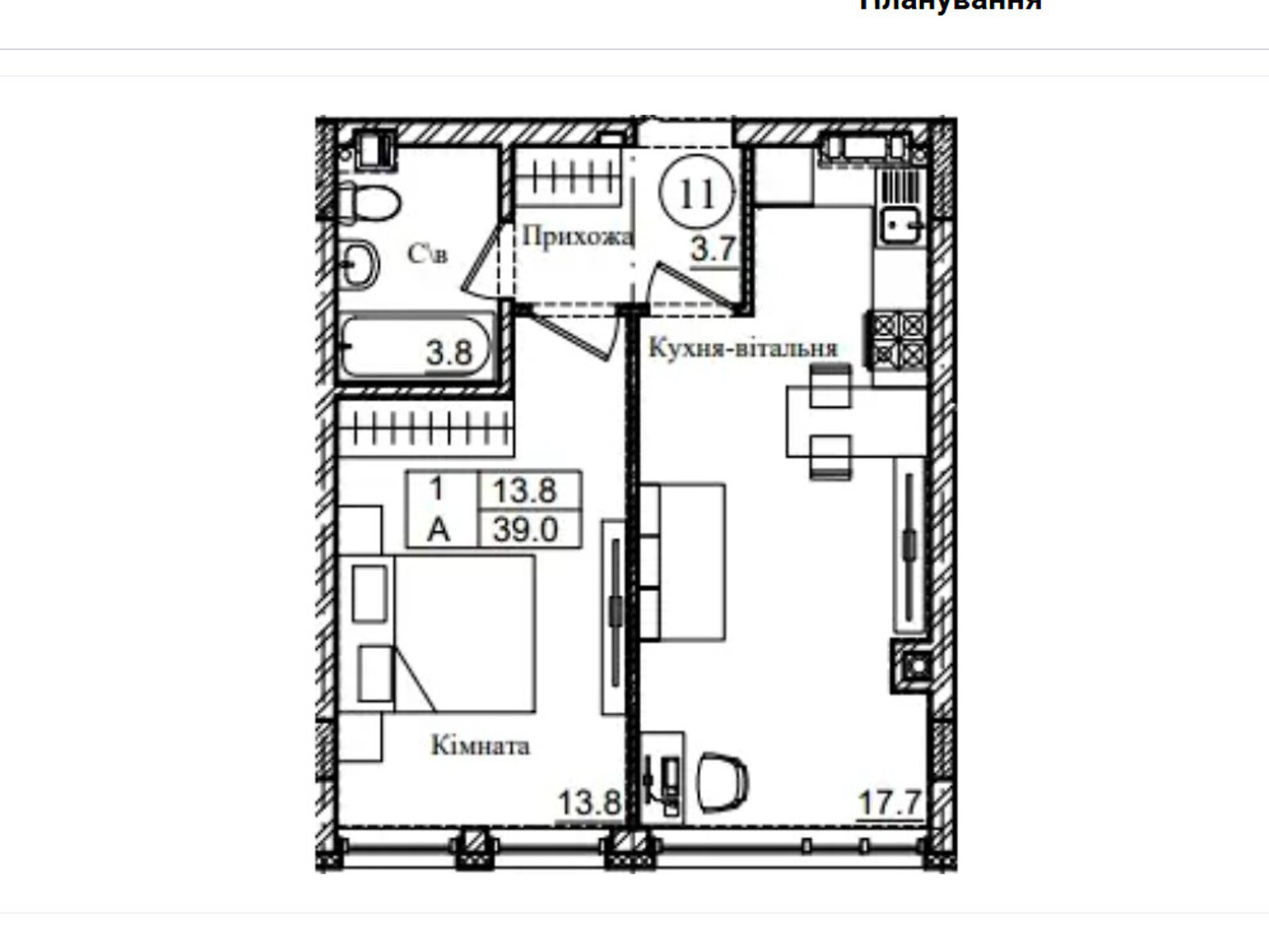 Продажа однокомнатной квартиры в Святопетровское, на ул. Владимирская 2Б, фото 1