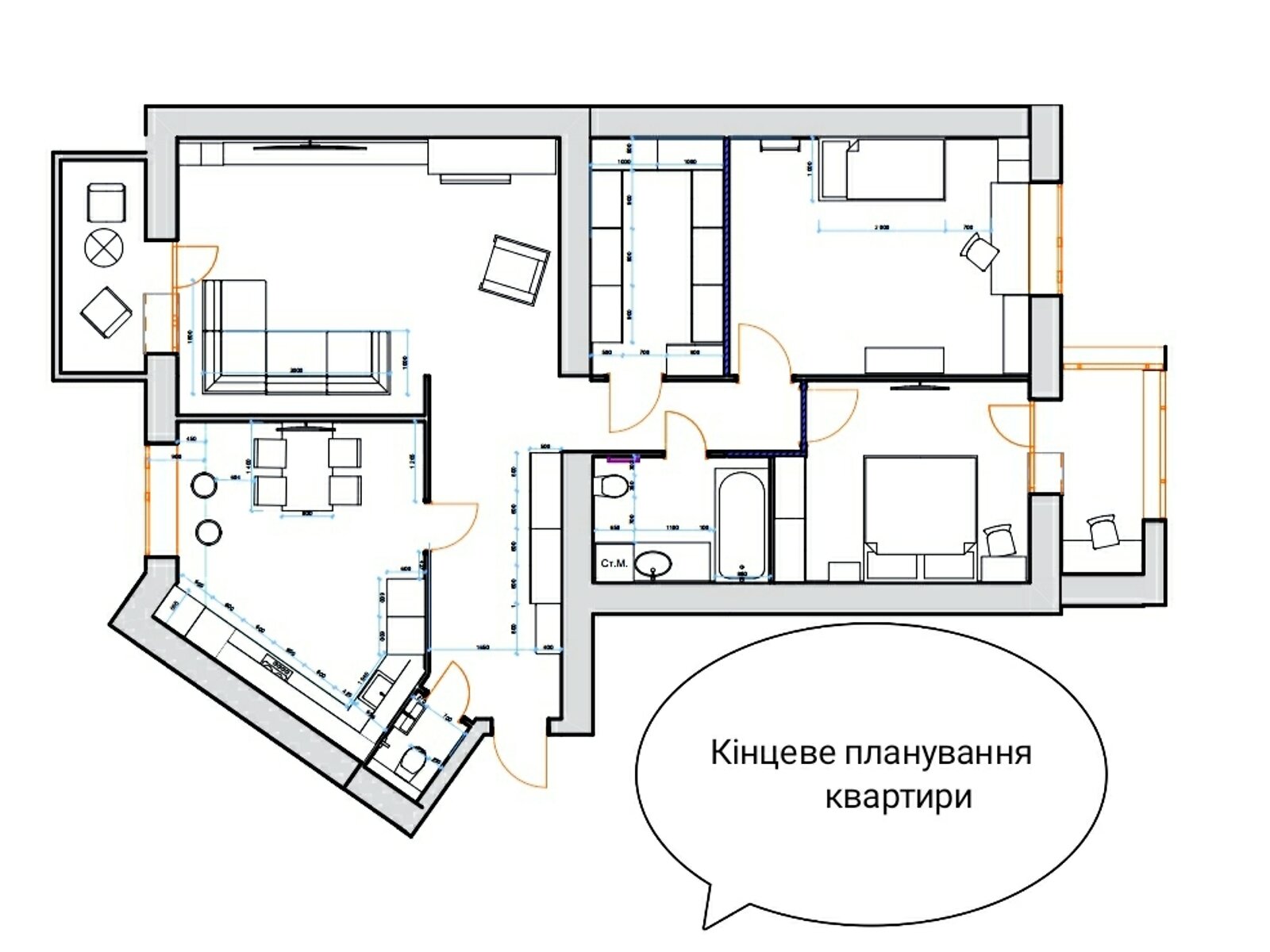 Продаж трикімнатної квартири в Тернополі, на вул. Володимира Великого 3, район Аляска фото 1
