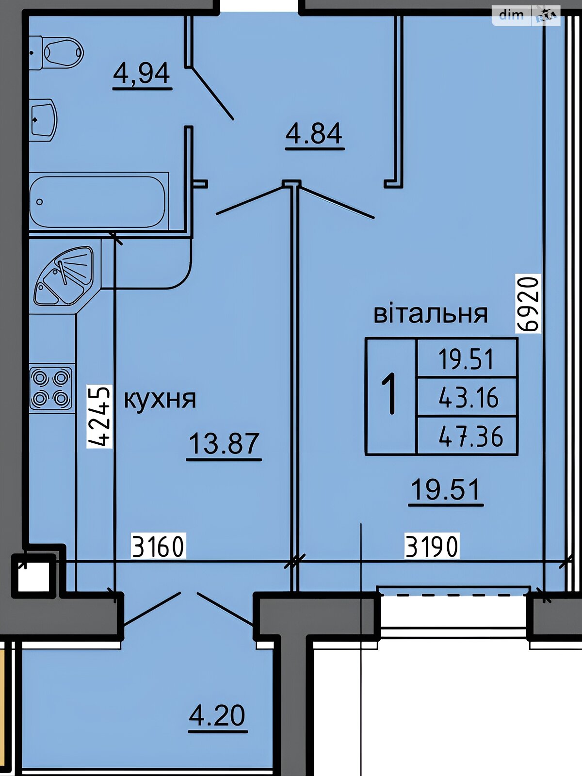 Продаж однокімнатної квартири в Тернополі, на вул. 15-го Квітня, район Бам фото 1