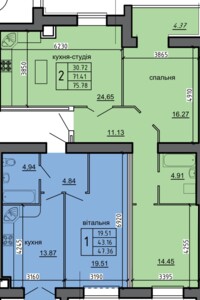 Продаж двокімнатної квартири в Тернополі, на вул. 15-го Квітня, район Бам фото 2