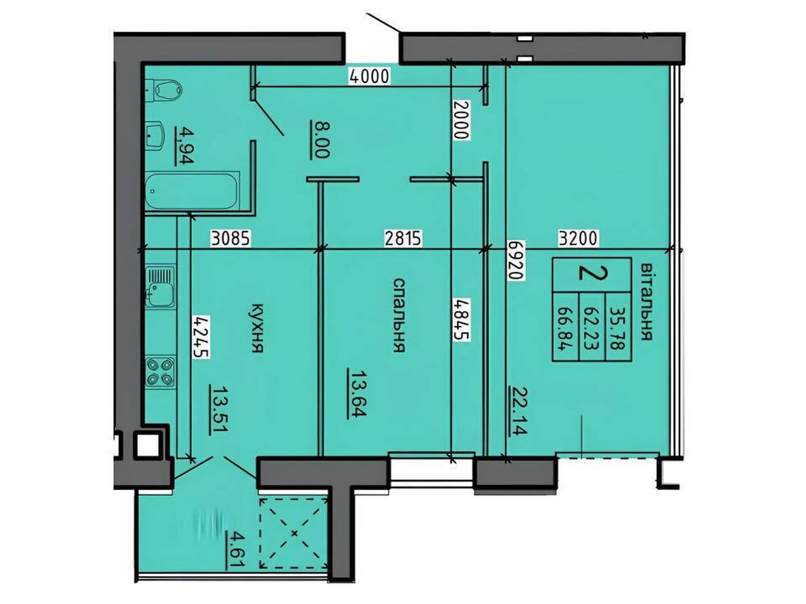 Продажа двухкомнатной квартиры в Тернополе, на ул. 15-го Апреля, район Бам фото 1 Продажа двухкомнатной квартиры в Тернополе, на ул. 15-го Апреля, район Бам фото 1