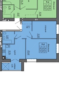 Продаж двокімнатної квартири в Тернополі, на вул. 15-го Квітня, район Бам фото 2