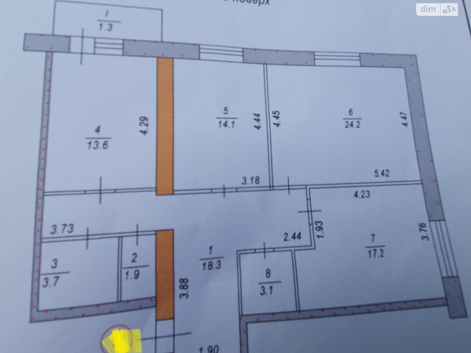 Продажа трехкомнатной квартиры в Тернополе, на ул. Бродовская, район Бам фото 1