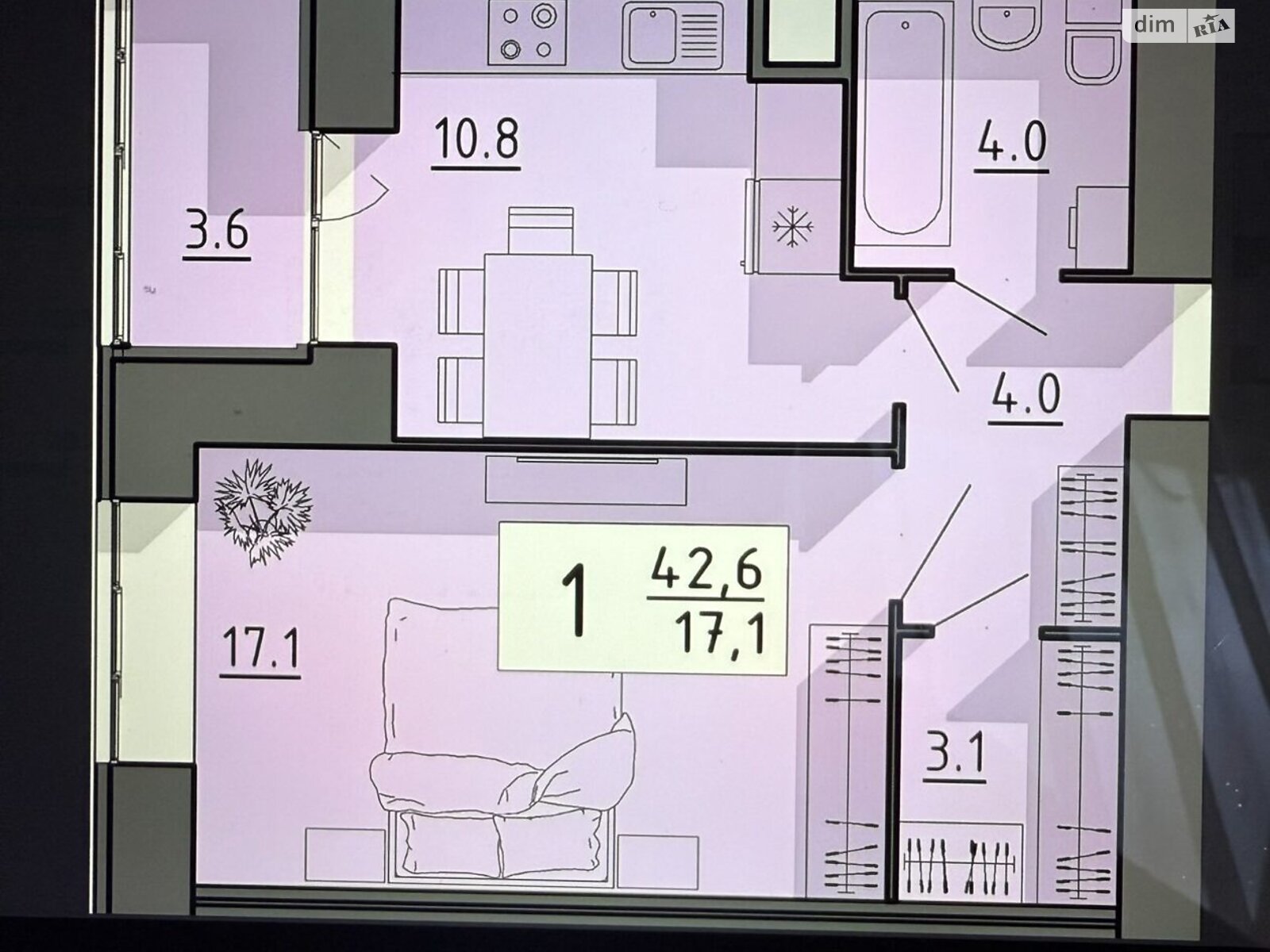 Продажа однокомнатной квартиры в Тернополе, на ул. Генерала Мирона Тарнавского, район Бам фото 1