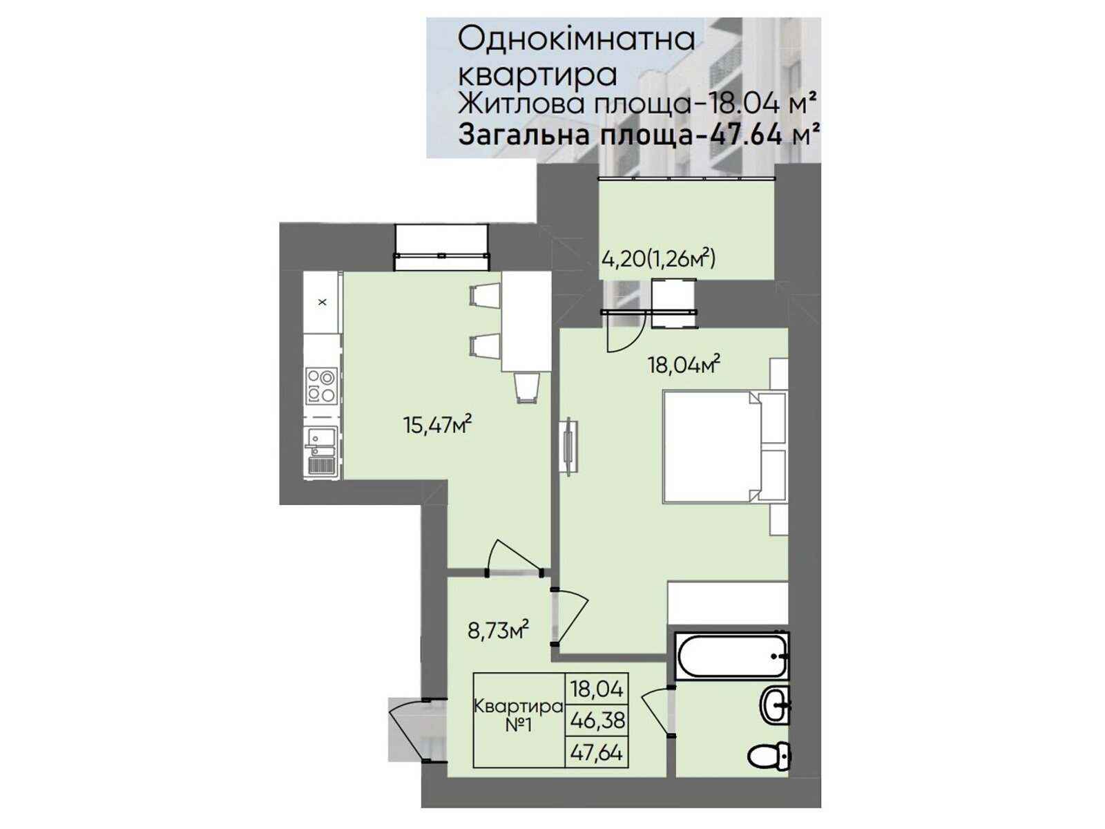 Продажа однокомнатной квартиры в Тернополе, на ул. Сахарова Андрея Академика, район Бам фото 1 Продажа однокомнатной квартиры в Тернополе, на ул. Сахарова Андрея Академика, район Бам фото 1