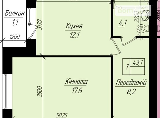 Продажа однокомнатной квартиры в Тернополе, район Бам фото 1 Продажа однокомнатной квартиры в Тернополе, район Бам фото 1