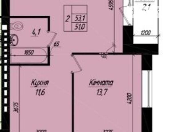 Продажа двухкомнатной квартиры в Тернополе, район Бам фото 1 Продажа двухкомнатной квартиры в Тернополе, район Бам фото 1