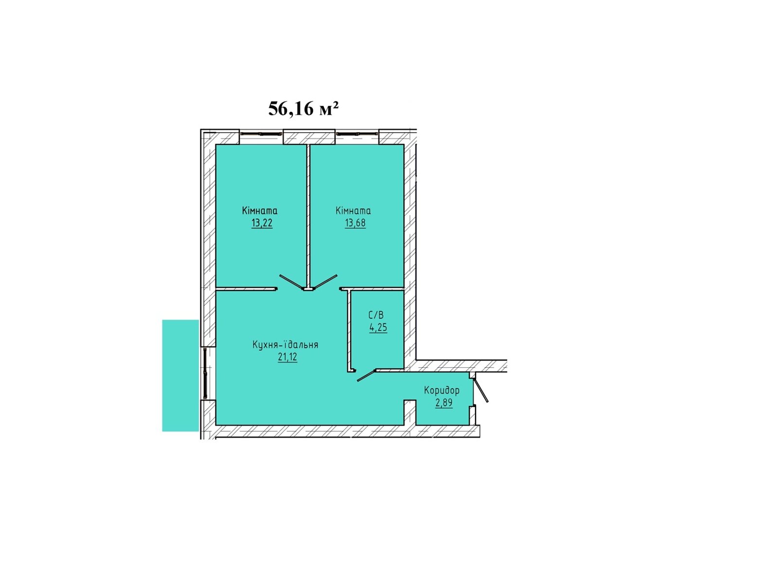 Продаж двокімнатної квартири в Тернополі, на вул. Карпенка, район Дружба фото 1