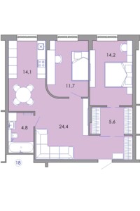Продажа двухкомнатной квартиры в Тернополе, на ул. Петриковская 9, район Дружба фото 2
