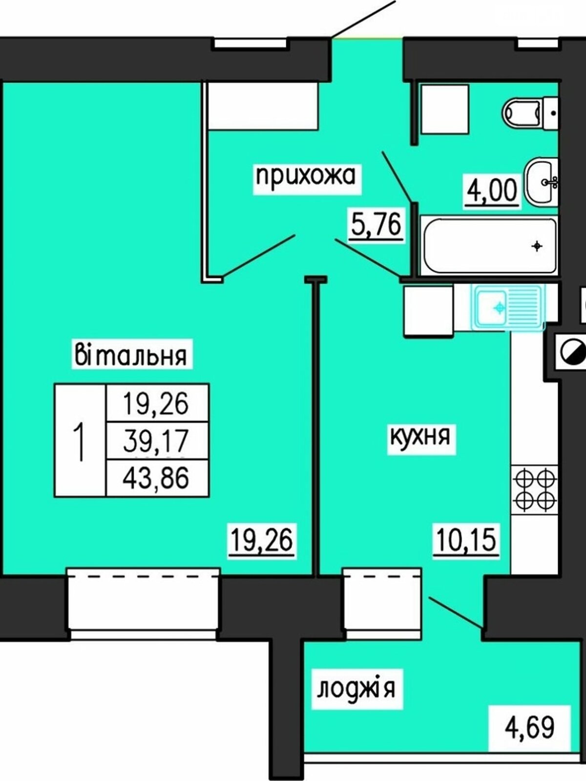 Продаж однокімнатної квартири в Тернополі, на вул. Тролейбусна 7А, район Дружба фото 1