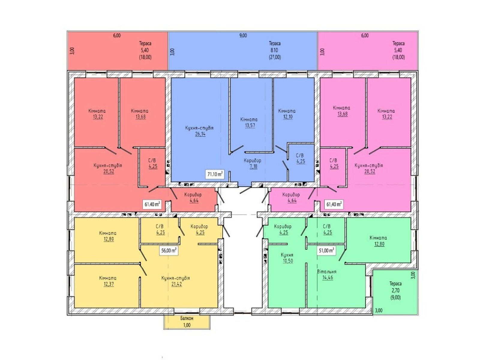 Продажа трехкомнатной квартиры в Тернополе, на р-н.Берегині-Петриків 20, район Дружба фото 1