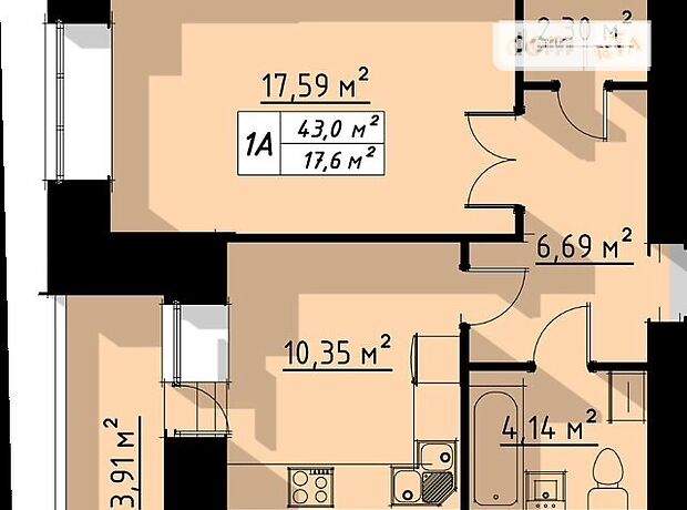 Продажа однокомнатной квартиры в Тернополе, на ул. Бенцаля 7, район Кутковцы фото 1 Продажа однокомнатной квартиры в Тернополе, на ул. Бенцаля 7, район Кутковцы фото 1